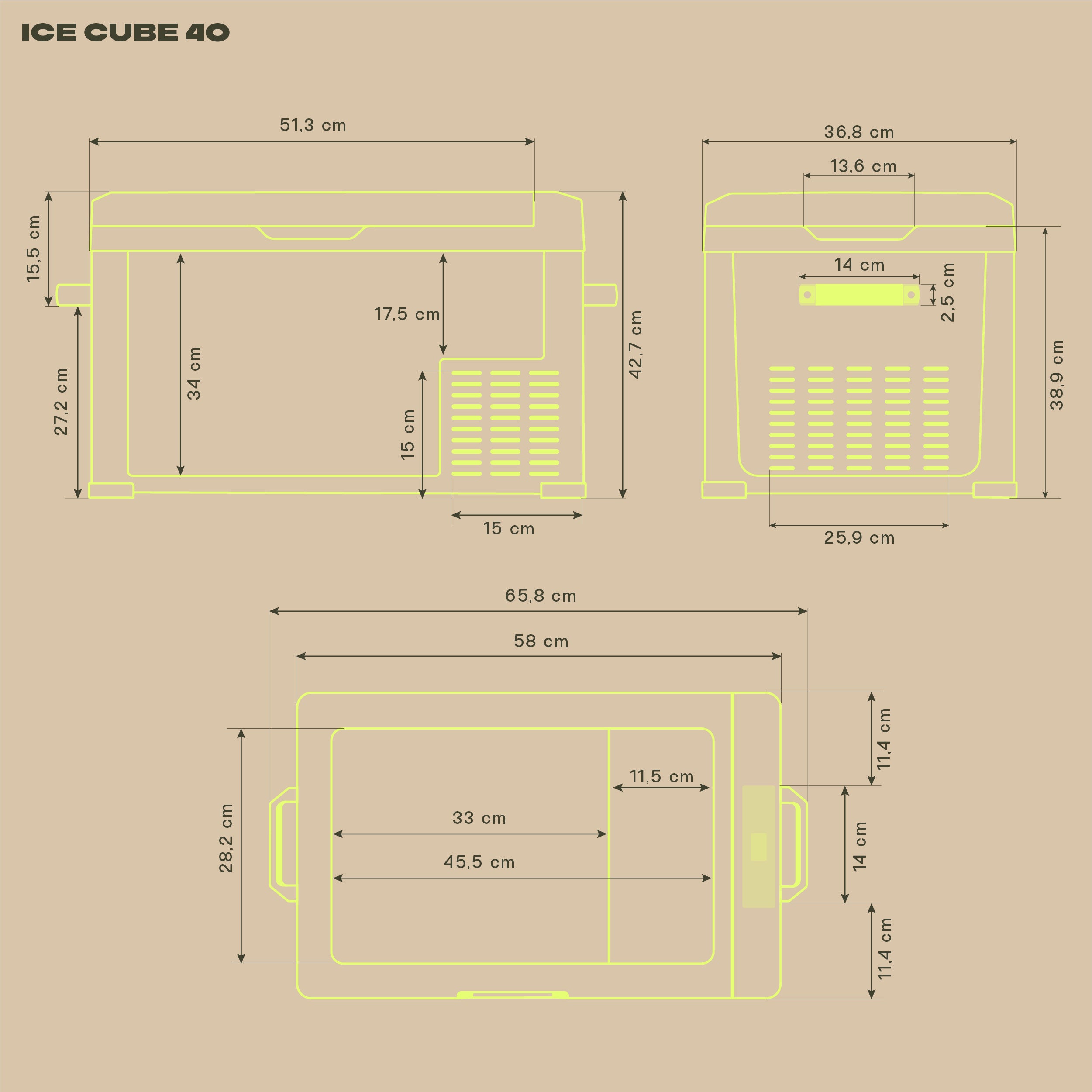 ICECUBE 40 Kompressor-Kühlbox, 12/24/230V