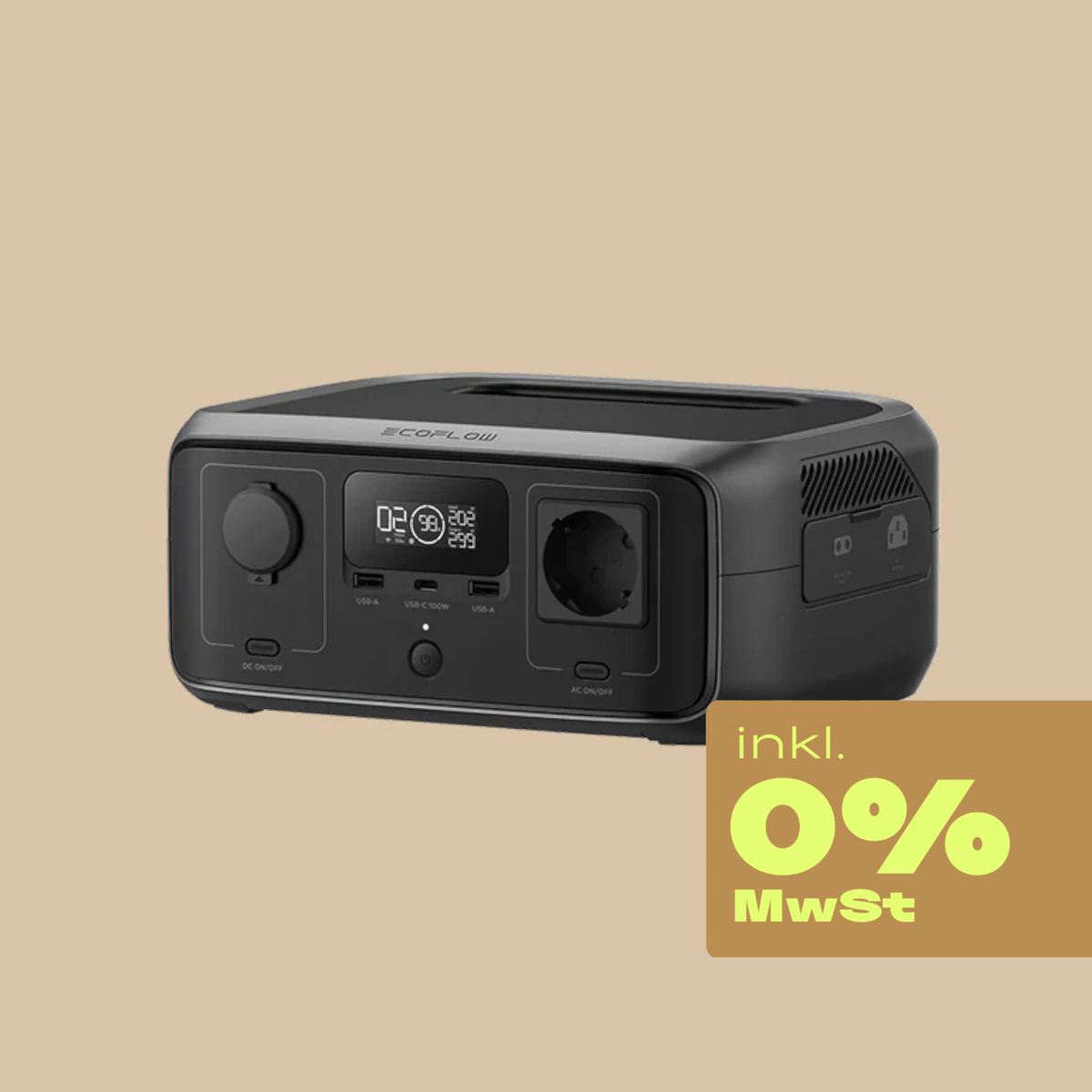 EcoFlow River 3 UPS Powerstation - 245 Wh - 0% MwSt.