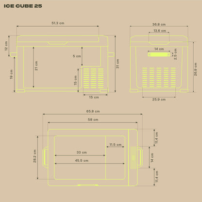 Glacière à compresseur IceCube 25, 12/24/230 V, 25 L