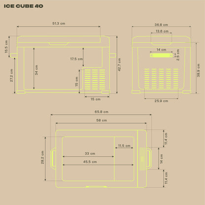ICECUBE 40 Kompressor-Kühlbox, 12/24/230V