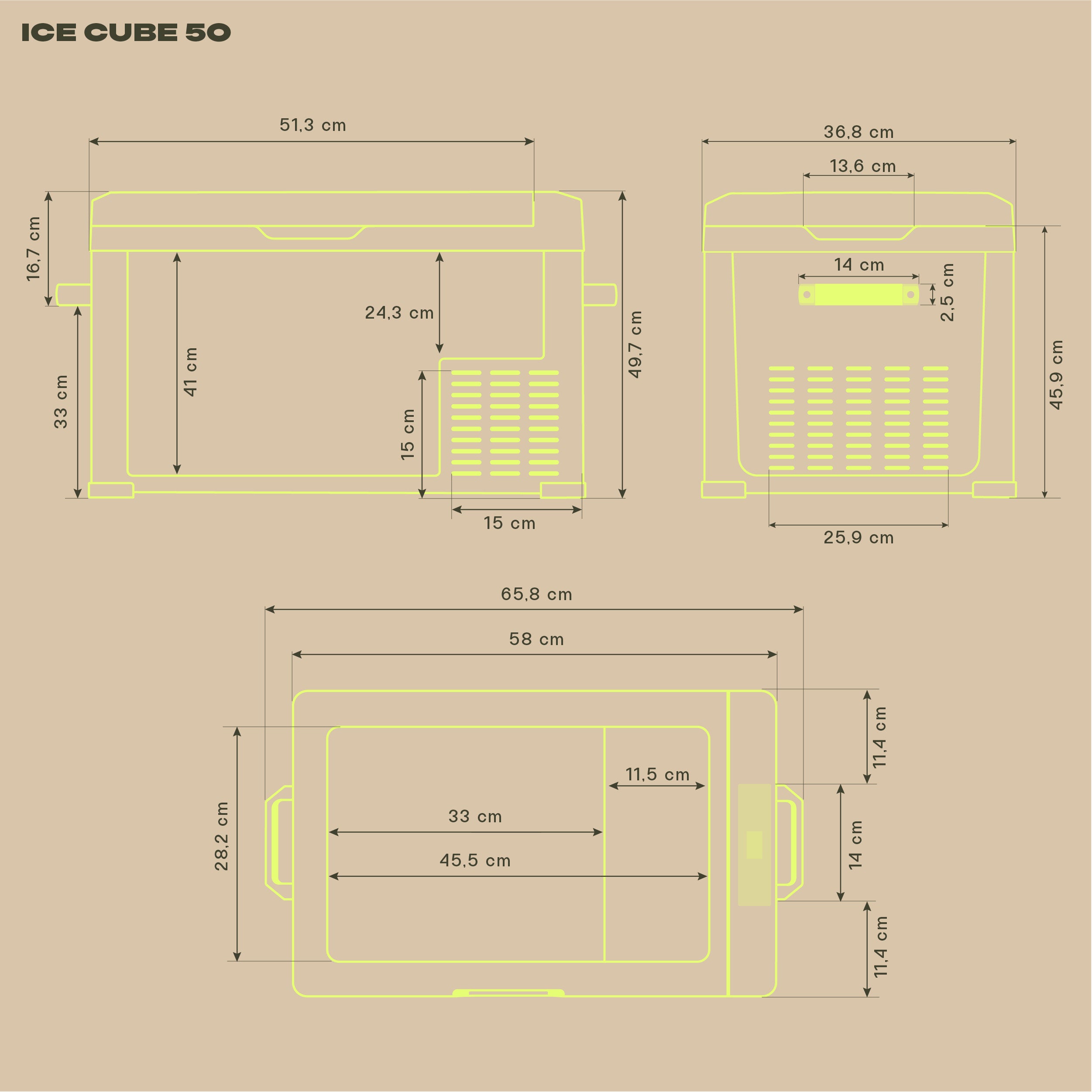 Glacière à compresseur IceCube 50, 12/24/230 V, 50 L