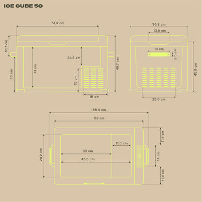 Glacière à compresseur IceCube 50, 12/24/230 V, 50 L