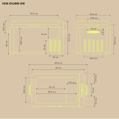 Glacière à compression IceCube 65, 12/24/230 V, 65 L