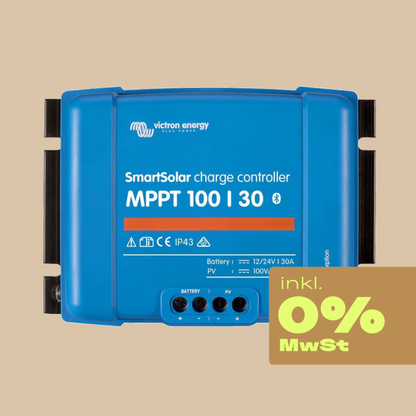 Régulateur de charge solaire Victron Smartsolar MPPT 100/30 30A 12V 24V - 0% TVA